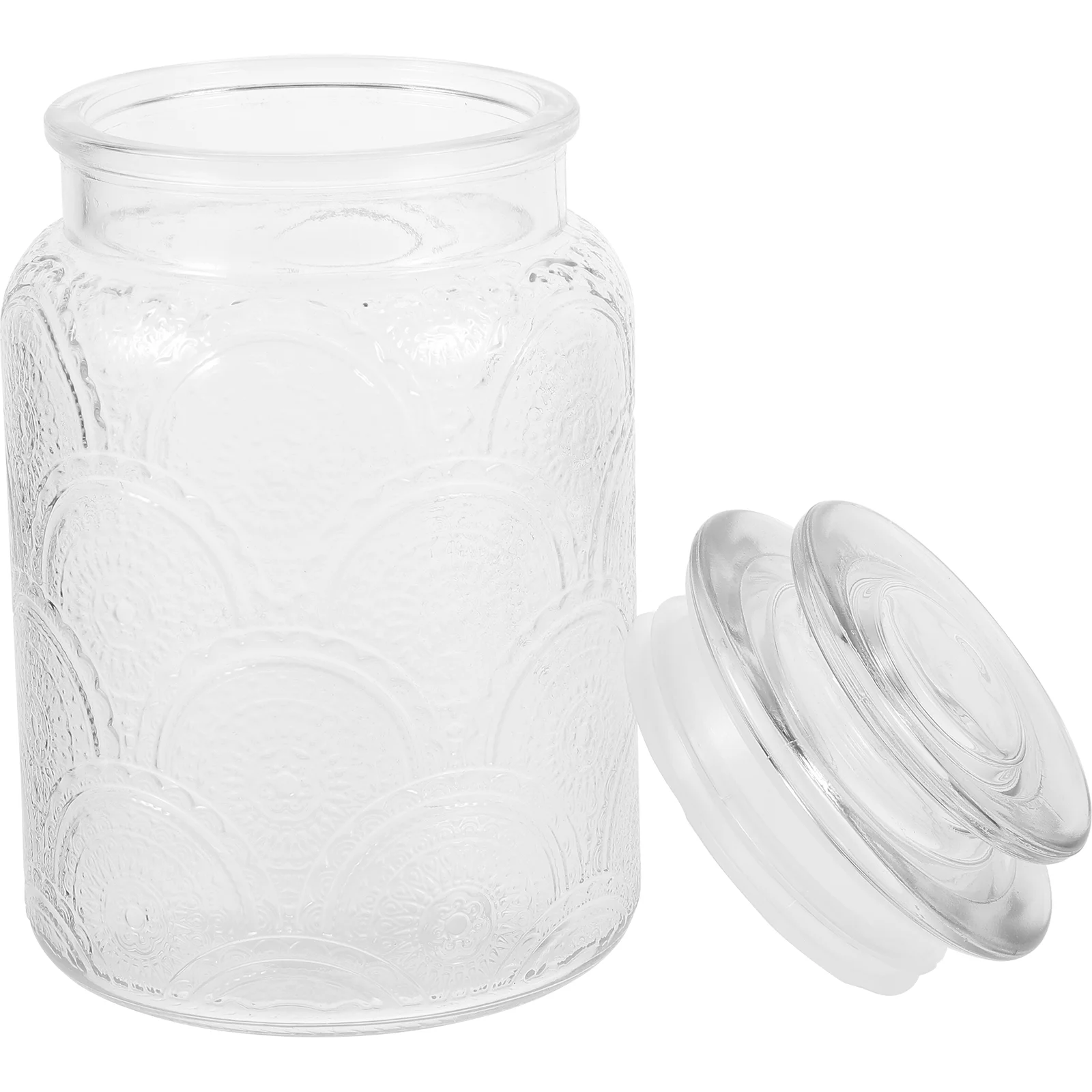 

Storage Jar Loose Tea Organizer Glass Grain Tank Containers Grains Airtight Jars Dried Fruit Kitchen