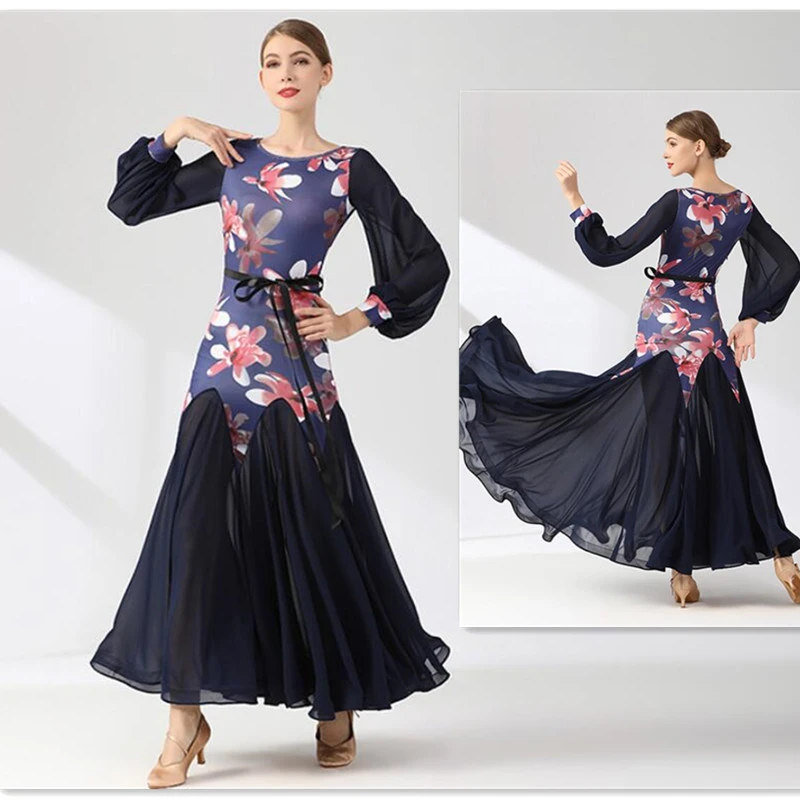 New CheapBallroom Dance Gowns summer lantern sleeve ballroom dress