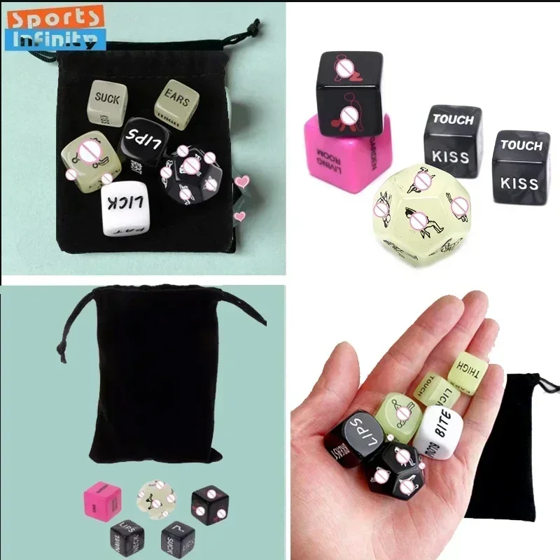 Colored Dice Set Date Night Dice Game Idea Romantic Couple Date Night Game Action Decision Games for Couple Sex Dices Game Dice Dice Set Acrylic Dice