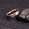 NUNCAD 6mm Frosted Inner Rose Gold Groove Men Ring Silver Color Tungsten Carbide Engagement Rings AAA Quality 3