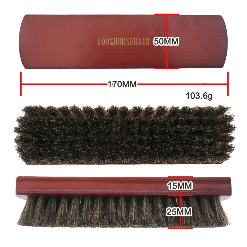 Horsehair Shoe Brush Hand Scrubbing Brush Horse Hair Brushes Polishing Tool Shine Polish Cleaner For Shoes Boots Sofa Car Seat shoe cleaner shoe brush shoe cleaning kit shoe shining tool