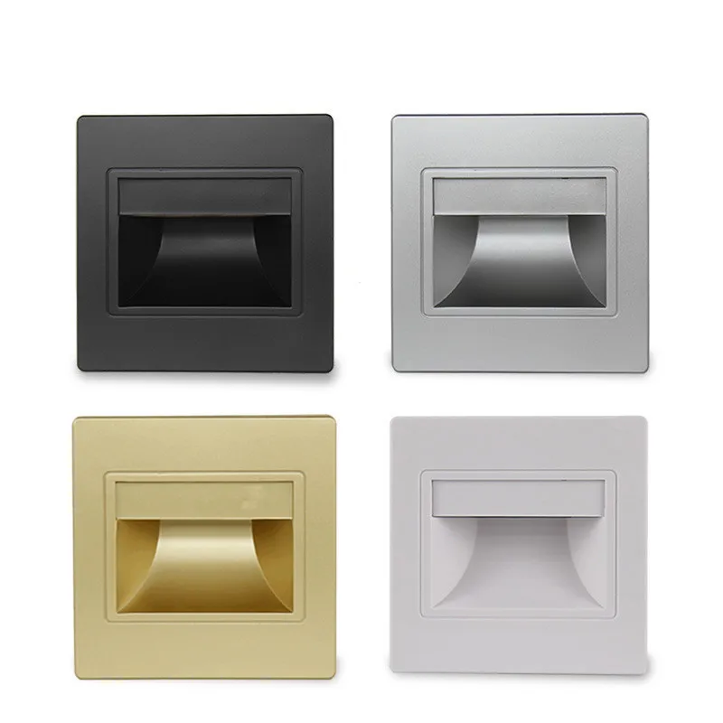 

Indoor Wall Lighting LED Step Lamps Stair Case Light AC85-240V PIR Motion Sensor Recessed Corridor Lightings LED Wall Lamps
