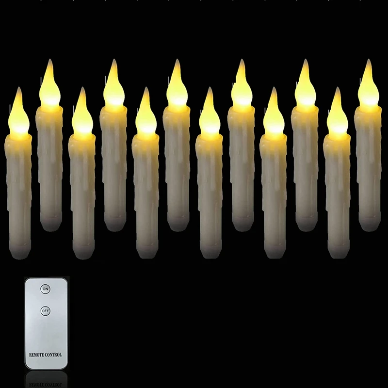 

LED Candle Lights 2 Buttons Remote Control Long Pole Electronic Simulation Candle Lights