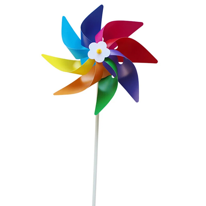 Garden Yard Party Camping Windmill Wind Spinner Ornament Decoration Kids Toy Colorful Outdoor Toys for Kids