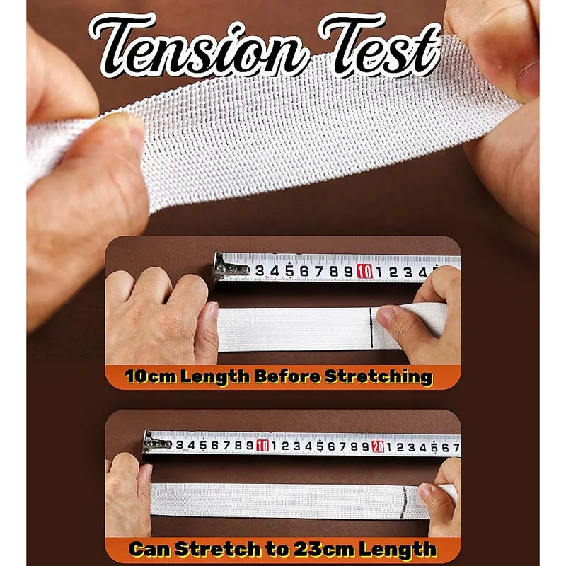 High Elasticity Knit Stretch Band – Heavy-Duty Elastic Cord for Sewing, Various Widths Available