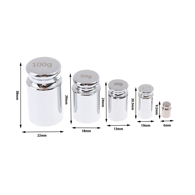 Precision Digital Calibration Weight Set with Chrome Plating for Home and Educational Use