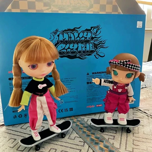 New Arrival POP MART Molly Blyth BJD Doll Skateboard Slide Big Size Anime Doll Joint Body Toys Girl Gift Popmart Action Figure 5