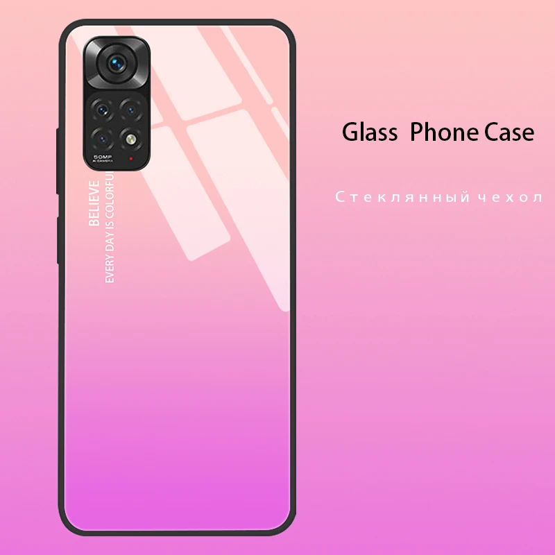 Premium Tempered Glass Hard Back Cover - Sleek Protective Case with Enhanced Durability