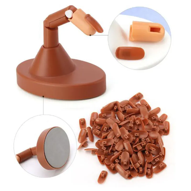 Modello di pratica per nail art a mano per addestramento delle unghie con base che mostra scaffale per manicure per principianti Sostituisci le punte delle dita Pezzo per unghie - immagine 6