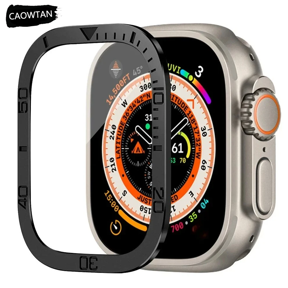 Ultra 49mm Apple Watch Screen Protector with Metal Bumper and Tempered Glass