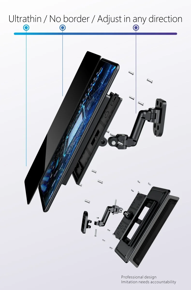 Automatic dimming widescreen 1080p electronic rearview mirror bus school bus