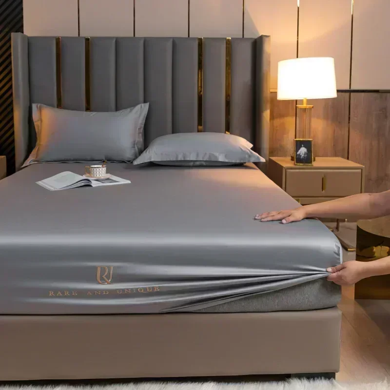 High end all cotton bedsheet three piece set, fully wrapped ultra soft Italian light luxury pure cotton 1341