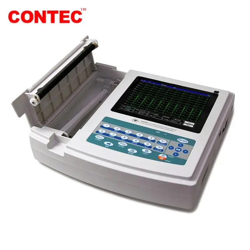 CONTEC Touch Screen Digital 12 Channel 12 Leads ECG EKG Electrocardiograph PC Software ECG1200G