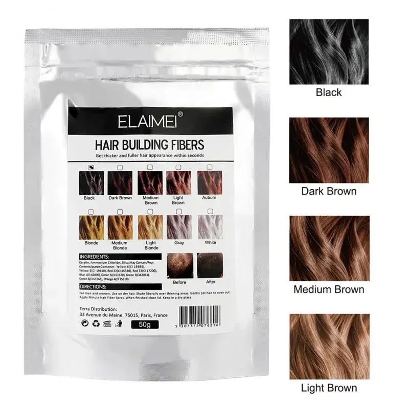Hair Powder 50g/100g Keratin Hair Building Fibers Instant Growth Refill
