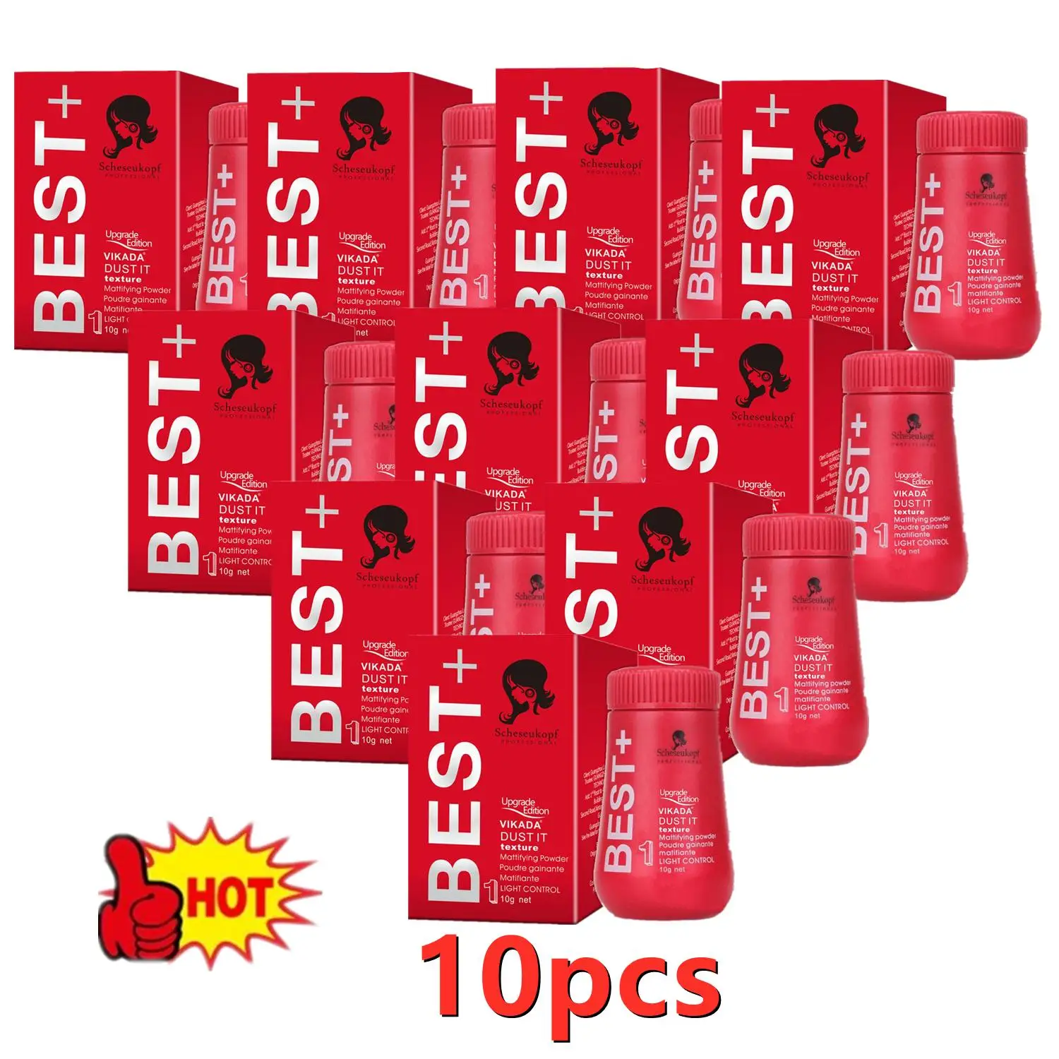 

10pcs Fluffy Hair Powder Absorb Grease Clean Hair Increase Hair Volume Mattifying Hair Powder Finalize Hair Care Styling Product