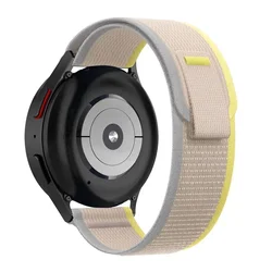 Versatile 22mm Nylon Loop Watch Strap in Stylish Design for 22mm (Beige Yellow)