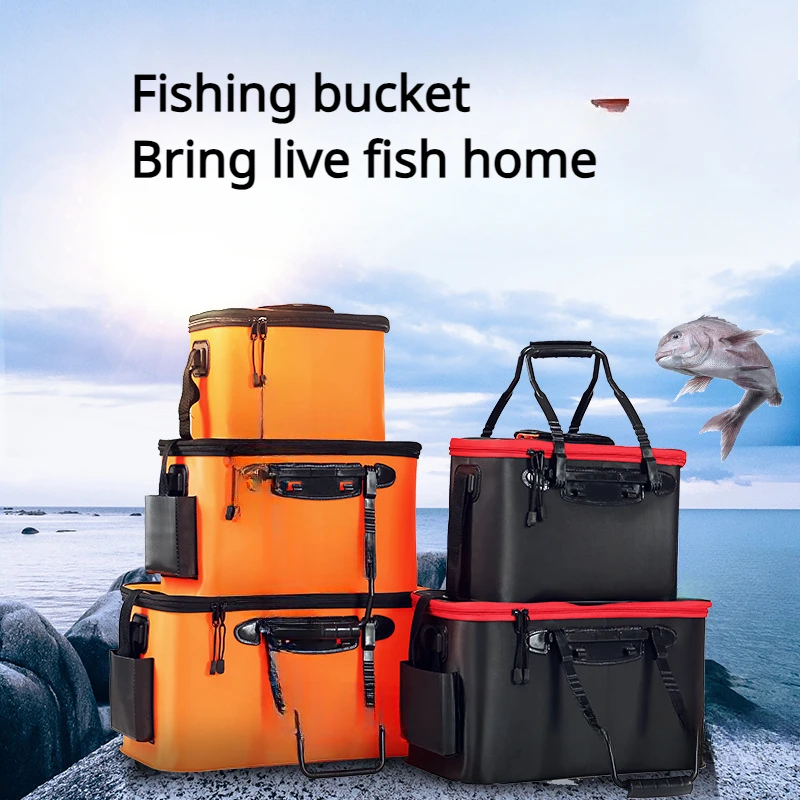 FoldingliveFishingBucketEVAThickeningFishBucketPortableWater