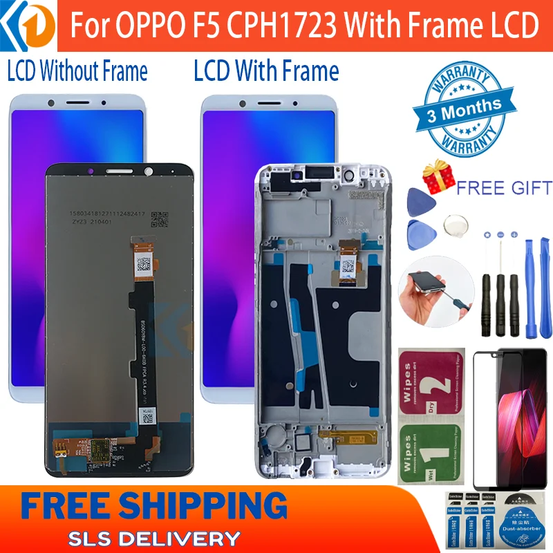 

6,0 "Оригинальный ЖК-дисплей для OPPO F5 Youth CPH1725, детали для Oppo F5 CPH1723 CPH1727, ЖК-дисплей