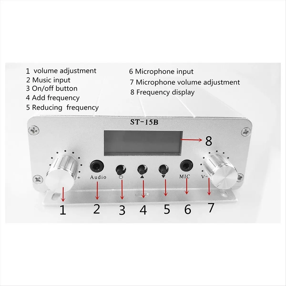 T28C V2 15W 87-108MHZ 호스트 전용 BNC ST-15B 주파수 변조 방송 송신기 RF FM 스테레오 송신기
