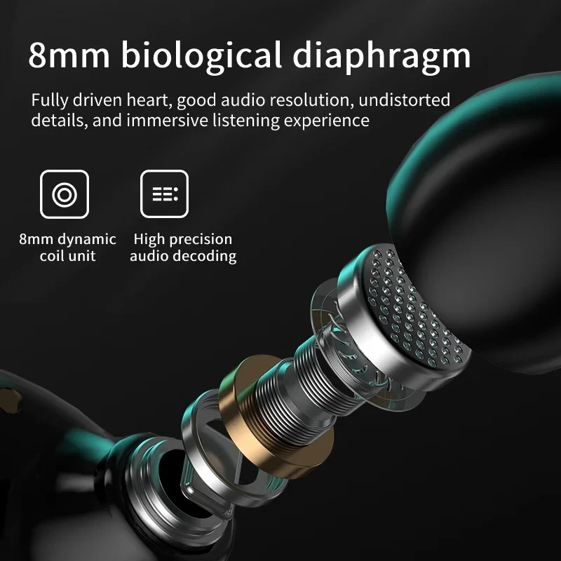 M25 Bluetooth 5.3 Earphones Noise Canceling Earbuds Wireless Headphones HD Call Stereo Sports Headsets With Mic 4