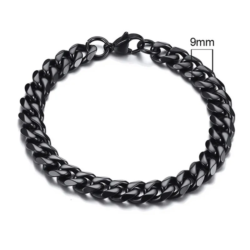 Retro Punk Metal Cuban Chain Bracelet