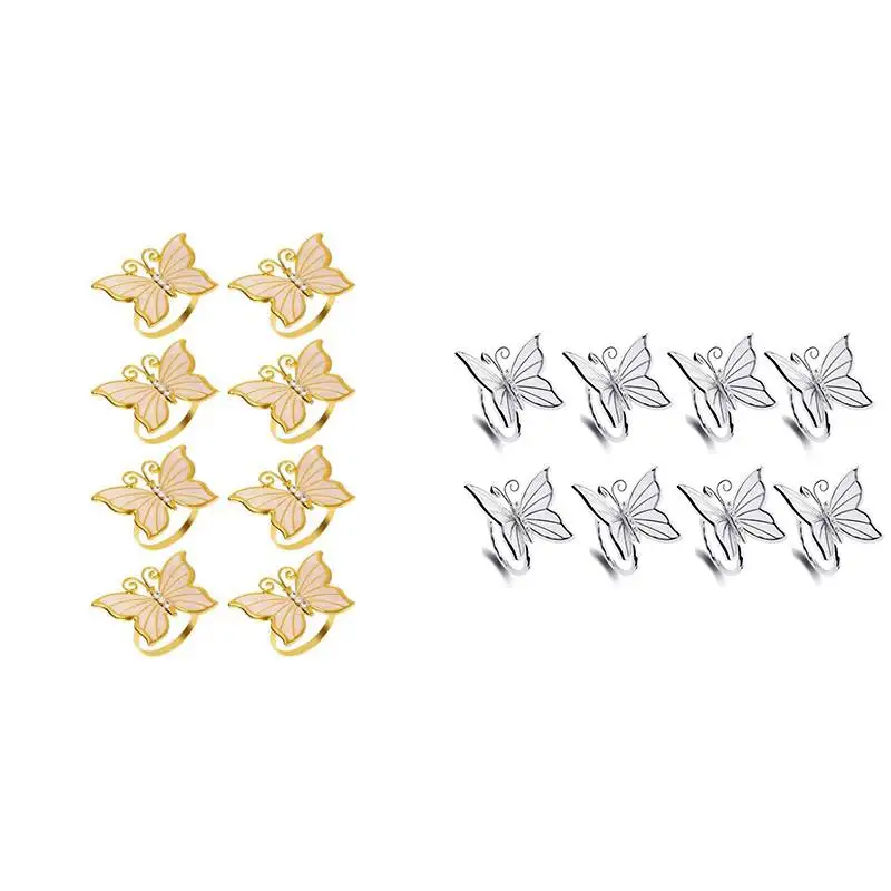 

Набор колец для салфеток из 8 предметов, держатели, кольца для салфеток на Пасху, свадьбу, праздники, декор для ужина