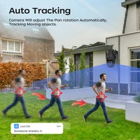 Caméra de surveillance extérieure Jooah 4K 8MP avec double objectif, Wifi 5G, IP HD, vision nocturne couleur, caméras de sécurité domestique CCTV 4