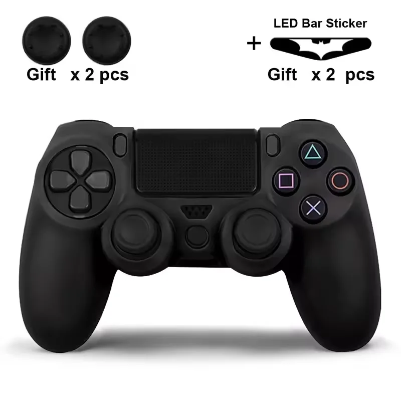 Silicone Rubber Controller Case with Thumbstick Grip Caps - Protective Shell