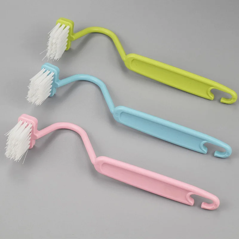 Toilet Cleaning Brush S Shape Portable Wc Scrubber Curved Side Bending Handle Corner