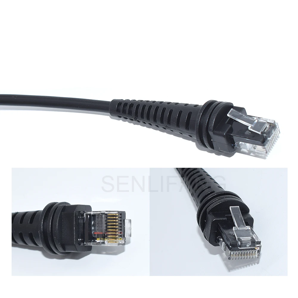 Cabo Usb Preto em Linha Reta Cabo do Varredor para Honeywell 1900g Hyperion 1300g Xenon 1202g 1400g 1450g 1452g Novo 2m - Imagem 2