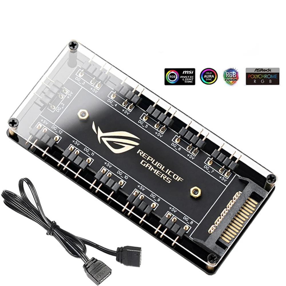 

Разветвитель для ASUS SYNC RGB, 5 В, 3 контакта, адаптер для кабеля питания SATA