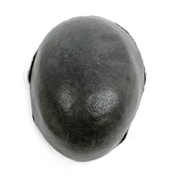 0.08mm d'épaisseur PU Poly Base Double noué toupet cheveux humains durée Durable longue durée de vie prothèse capillaire pour hommes 3