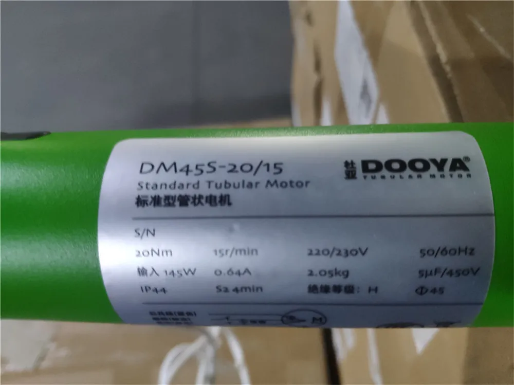 Dooya-Motor Tubular de Rolamento para Persianas, DM45R,