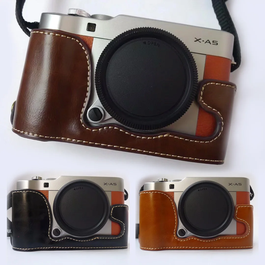 Fujifilm X A3 Leather Bag Camera Tas Fujifilm X A3 Fujifilm X A5