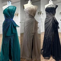 فساتين سهرة نسائية مطرزة بالخرز على شكل حورية البحر من دبي بتلال هادئة ، فساتين حفلات موسيقية ، حفل زفاف ، LA72090 ، 1