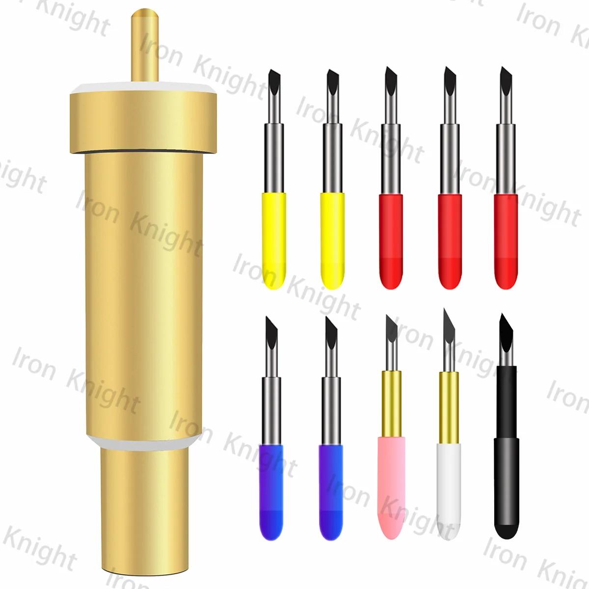 10 Pezzi Multi Angolo Cricut Blades Per Cricut Maker 3 Explore 3 Air 2 + 1Pc Portautensili Gold