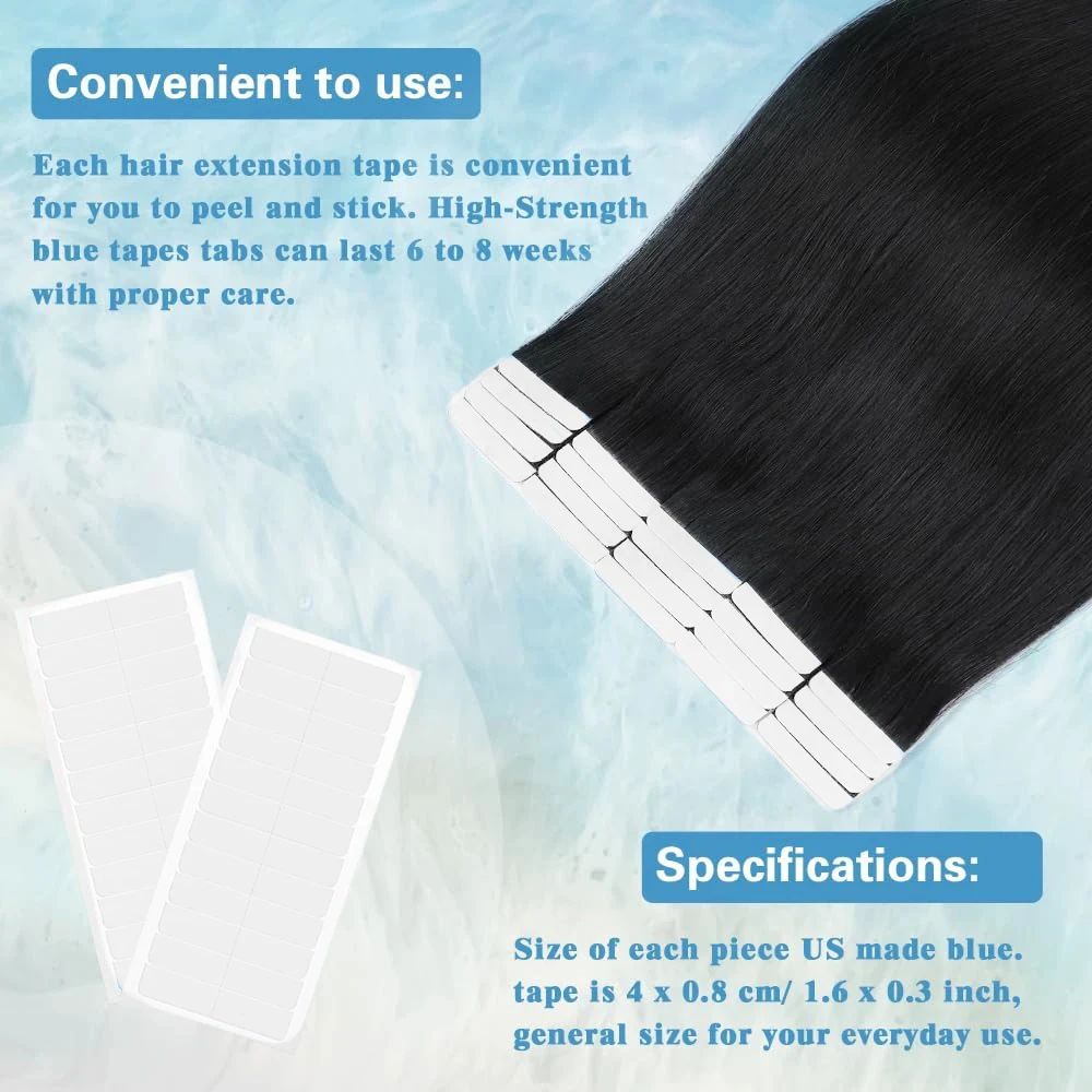Straight Tape in Hair Extensions Human Hair 100% Remy Human Tape in Seamless Skin Natural Black Ins for Women human hair extensions,hair extensions