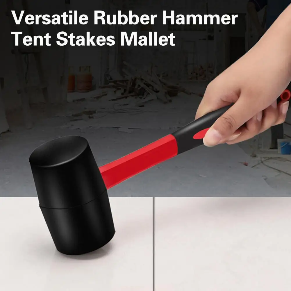 Small Mallet Hammer Fiberglass Handle Double Face Tap Hammer Without Damage  Multifunctional for Flooring Tent Stakes Woodworking - AliExpress