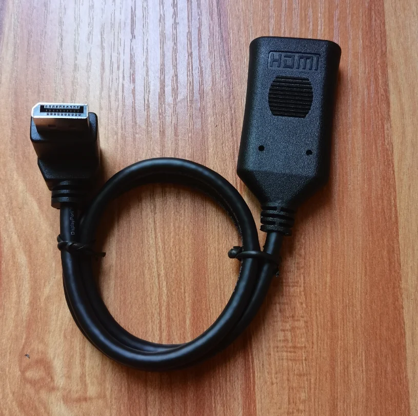 Кабель для передачи видео 0,5 м 90 градусов HDMI мама HD кабель DisplayPort с небольшим корпусом DP в HDMI-совместимый кабель для передачи видео 1080P 60 Гц