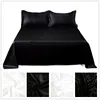 Bonenjoy 1 pc Bed Sheet for Summer Ice Cool Fabric Top Sheets Satin Smooth Flat Bed Sheet for Double Bedding (no pillowcase) 1