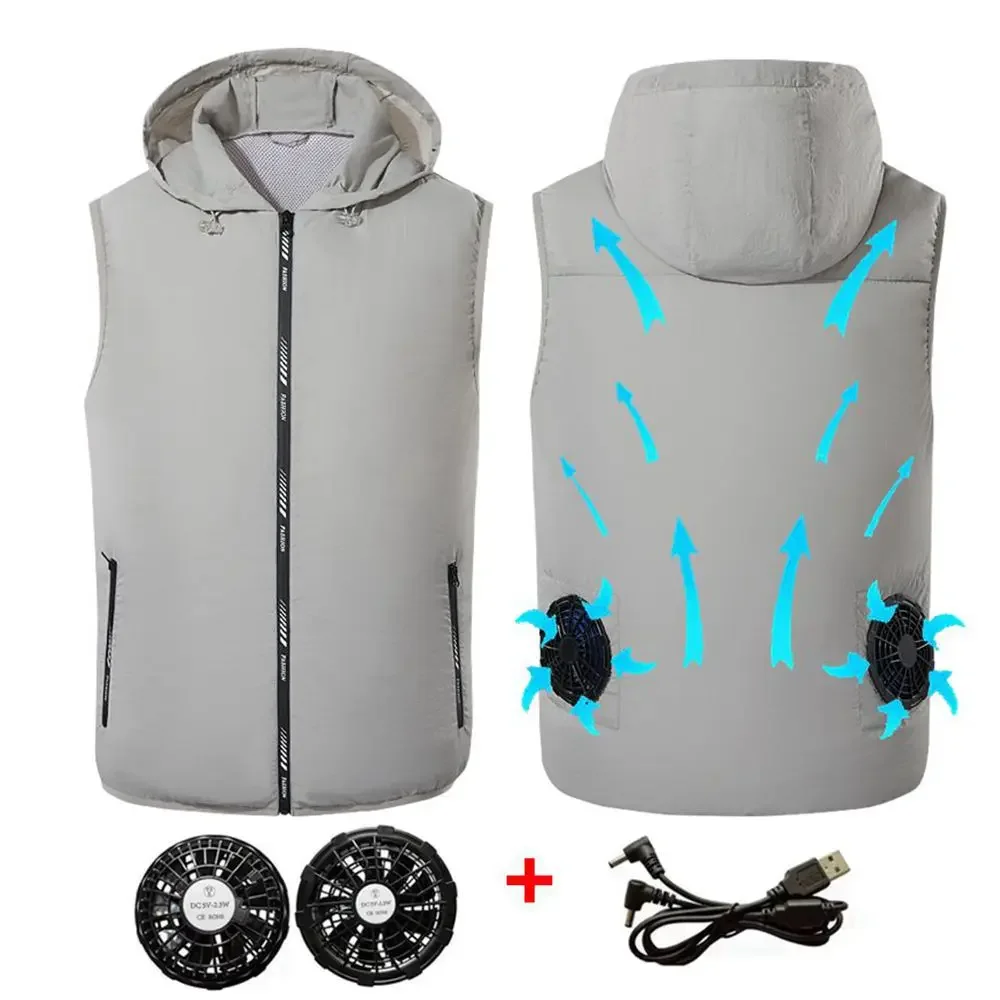 Ultralight Summer Cooling Fan Vest 1