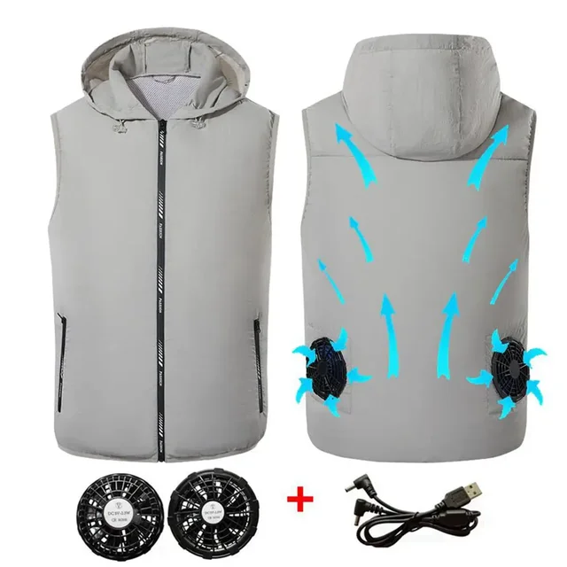 Ultralight Summer Cooling Fan Vest 1