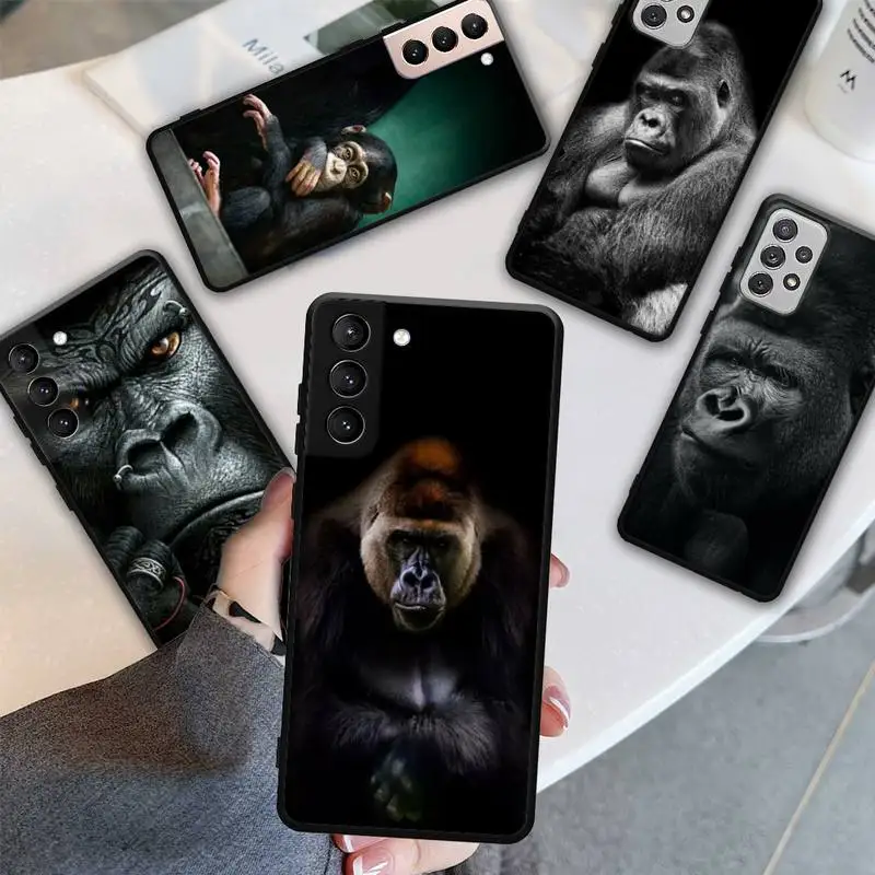 Custodia Per Cellulare Monkey Gorilla Ape Per Samsung S22 S21 S20 Ultra Pro Plus S10 S9 S8 Nota 20 10 9 Cover Per Paraurti Ultra Phone