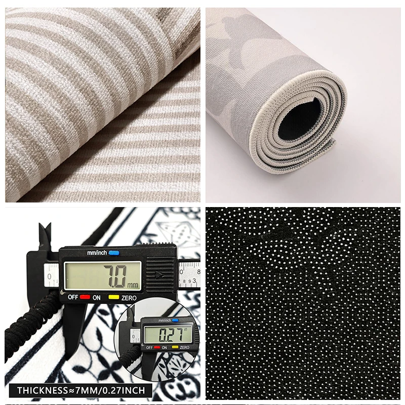 Large Living Room Carpet Black White Carpets For Bedroom Bedside Floor Mat Modern Abstract Line Rug Home Decoration Rugs 거실 카펫 6