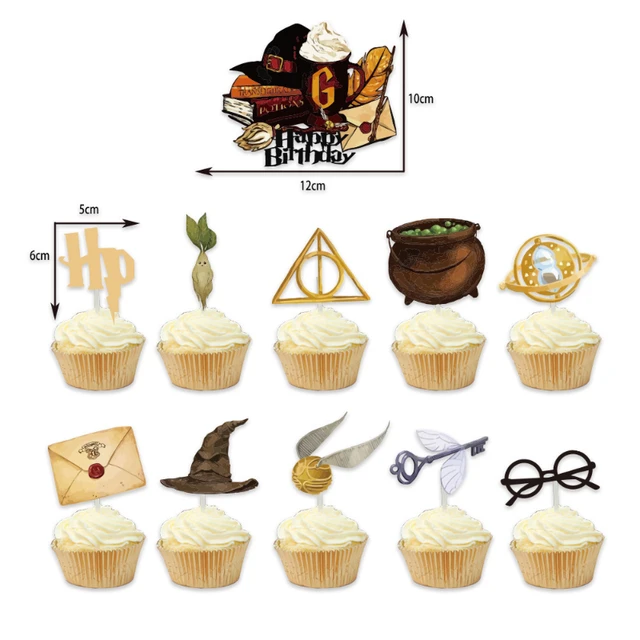 Assiette en papier à thème Harry Potter, fournitures de décoration pour  fête d'anniversaire - AliExpress