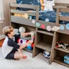 Modern Farmhouse Low Loft Bed, Twin Bed Frame for Kids with 2 Bookcases, Driftwood  Wooden Bed Bunk Beds for Kids 3
