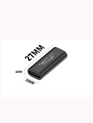 Portable USB Type - C Adapter Female to Female Converter for Charging and Data Sync (Female to Female)