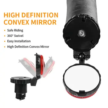 Adjustable Bike Handlebar Rearview Mirror with LED Light 1