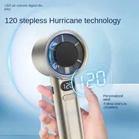 M11 Portable Hand Fan 120 Wind Speeds Display Power Mini Bladeless Handheld Fan USB Rechargeable Personal Highspeed Fans 2