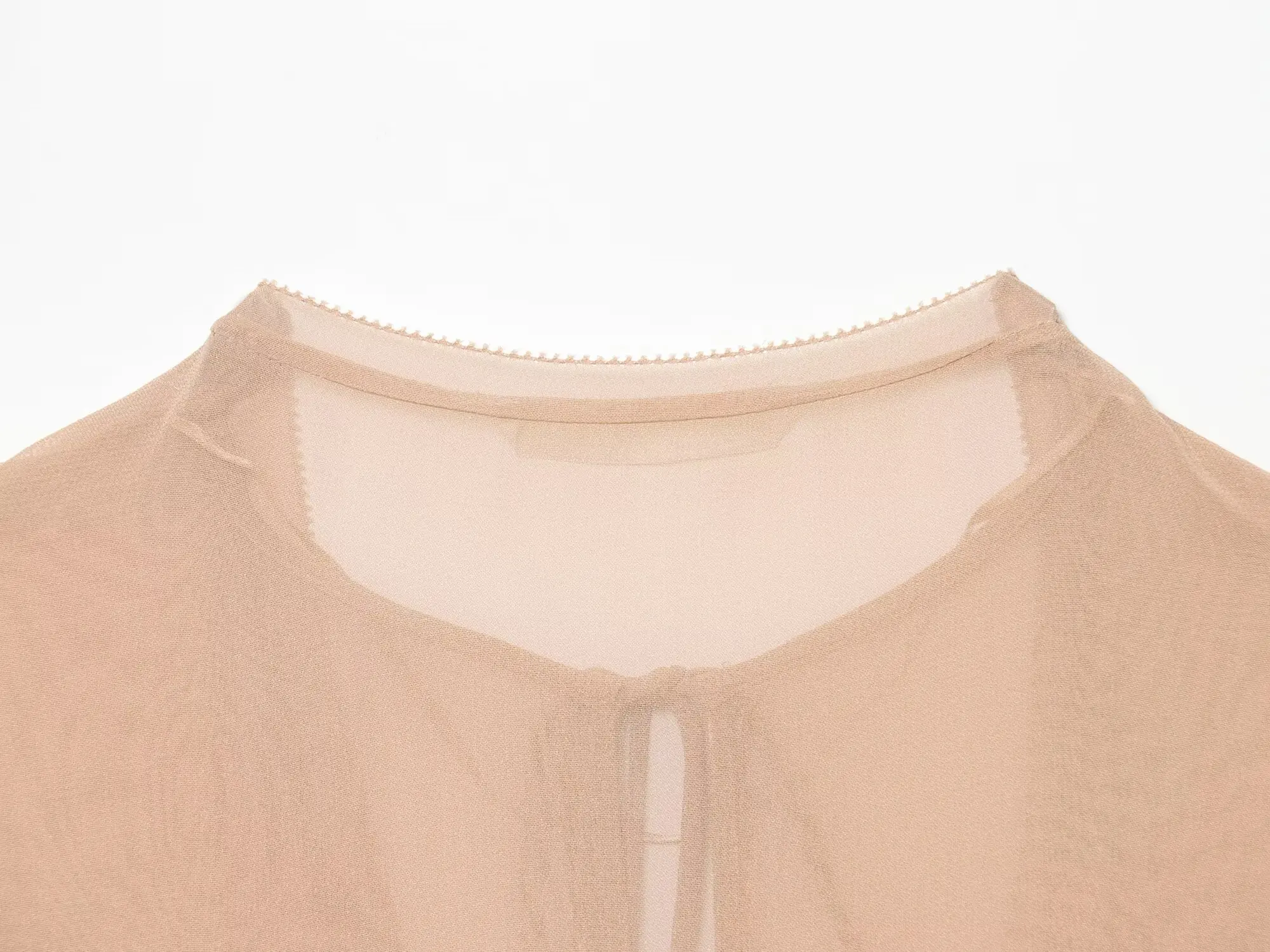 KONDALA Elegantes Lässiges Chiffon-Hemd für Damen Trendiges Süßes Hemd mit Schnürkragen und Plissiertem Saum Neu 2026 Frühling Sommer Schicke Urlaubstopps – Detail 9